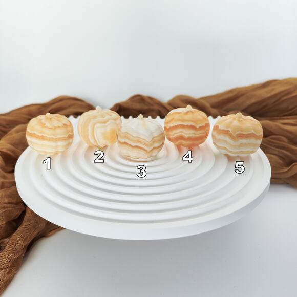 Orange Calcite Pumpkin Crystal Carving Creativity Crystals - Picture 2 of 7